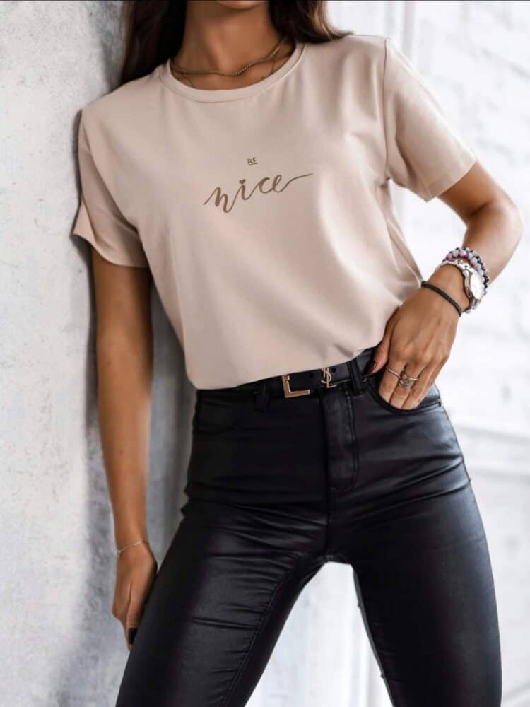 T Shirt be Nice wrap-around sleeve