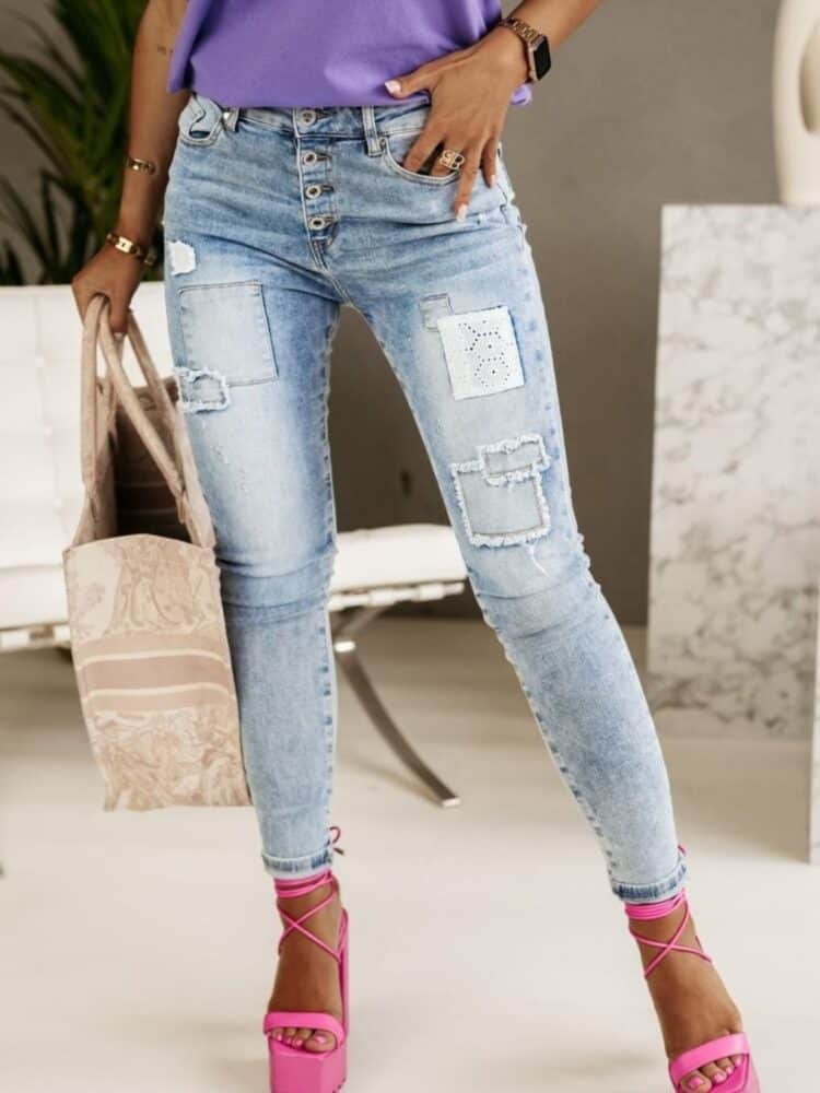 Itaimaska jeans with patches