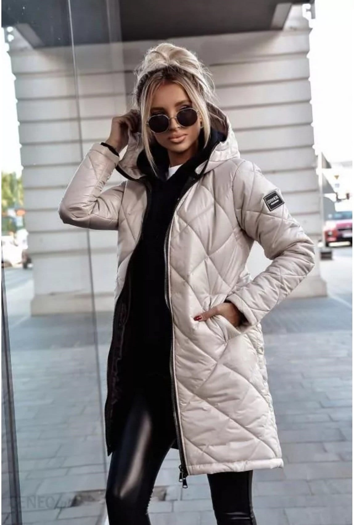 Beige hot sale coat winter