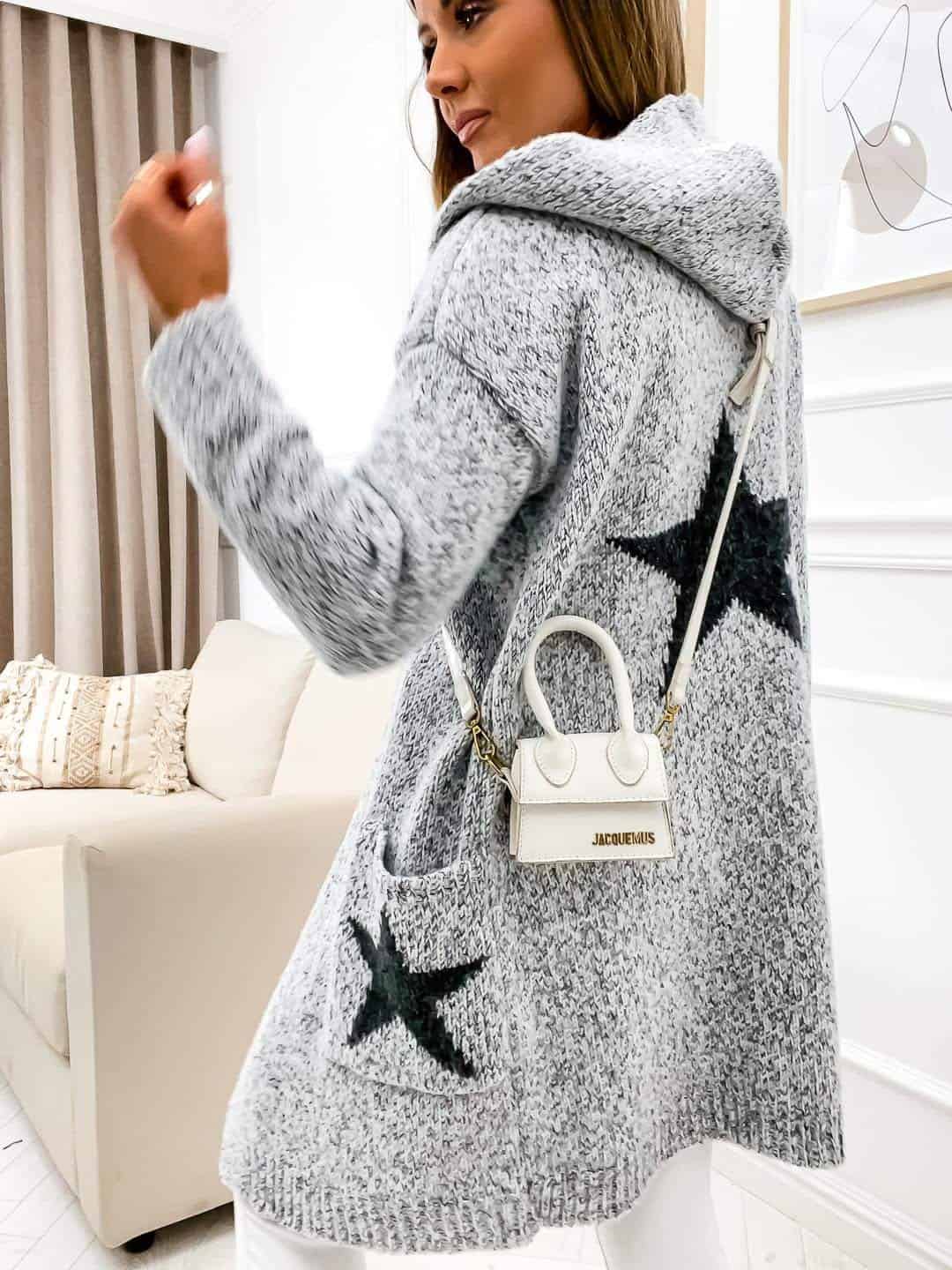 Grey hooded shop star cardigan