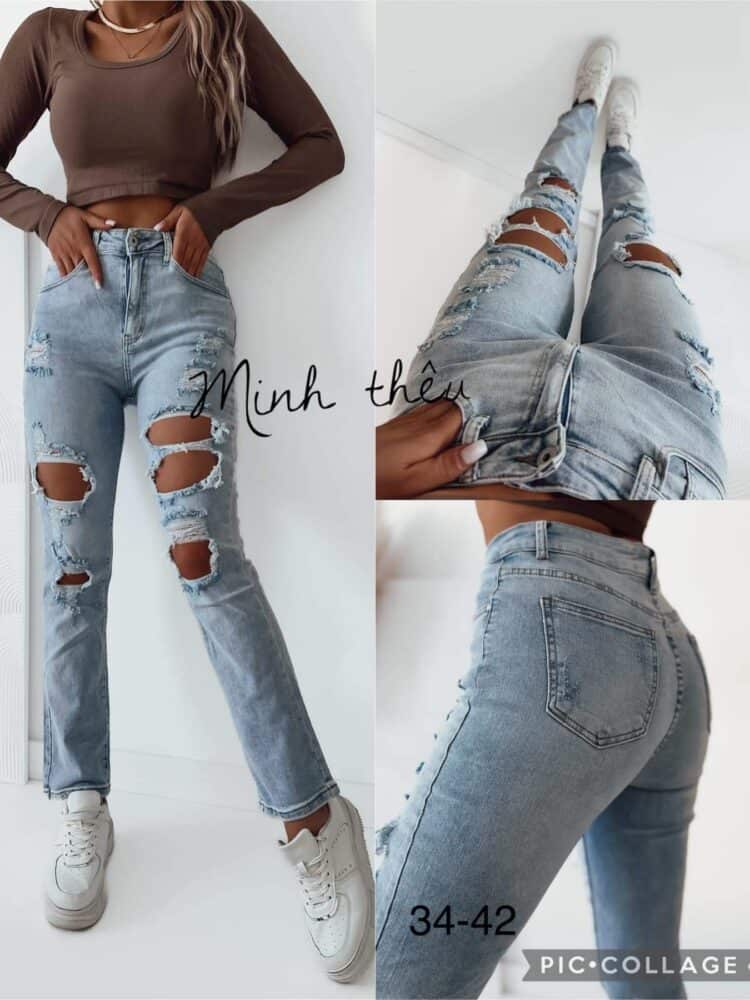 Mom Fit jeans with holes