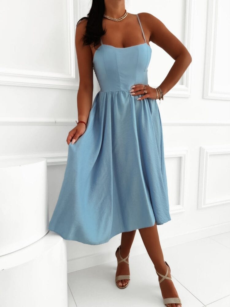 Summer dress with thin straps