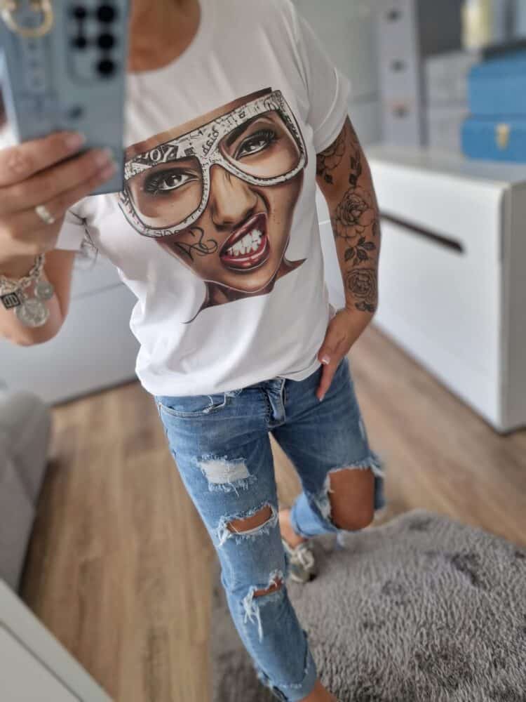 T Shirt Okulary