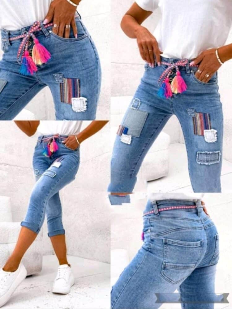 Itaimaska jeans with latkes coloured cord