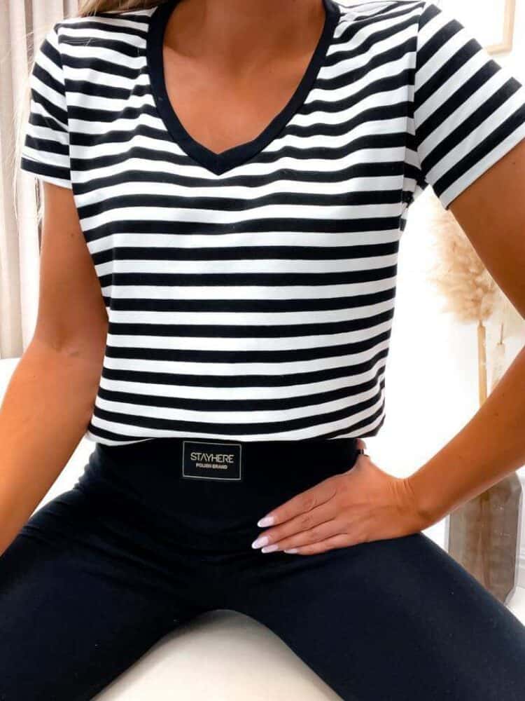 Striped cotton blouses