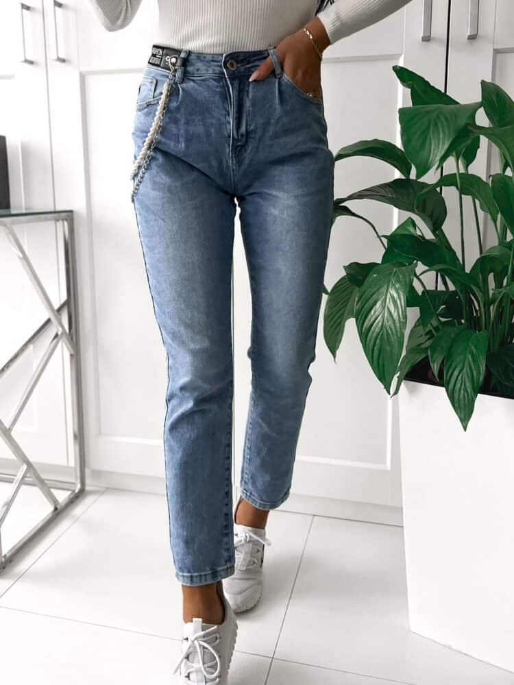 M Sara boyfriend jeans with decorative belt