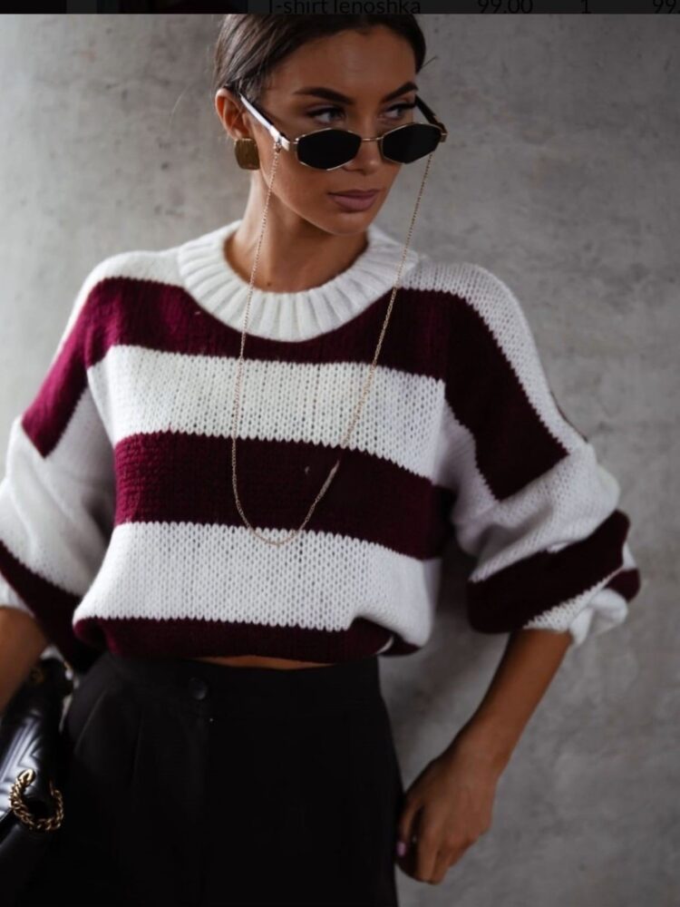 Warm striped jumper