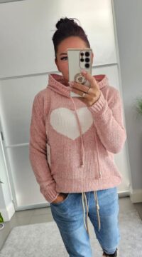 Heart hooded jumper