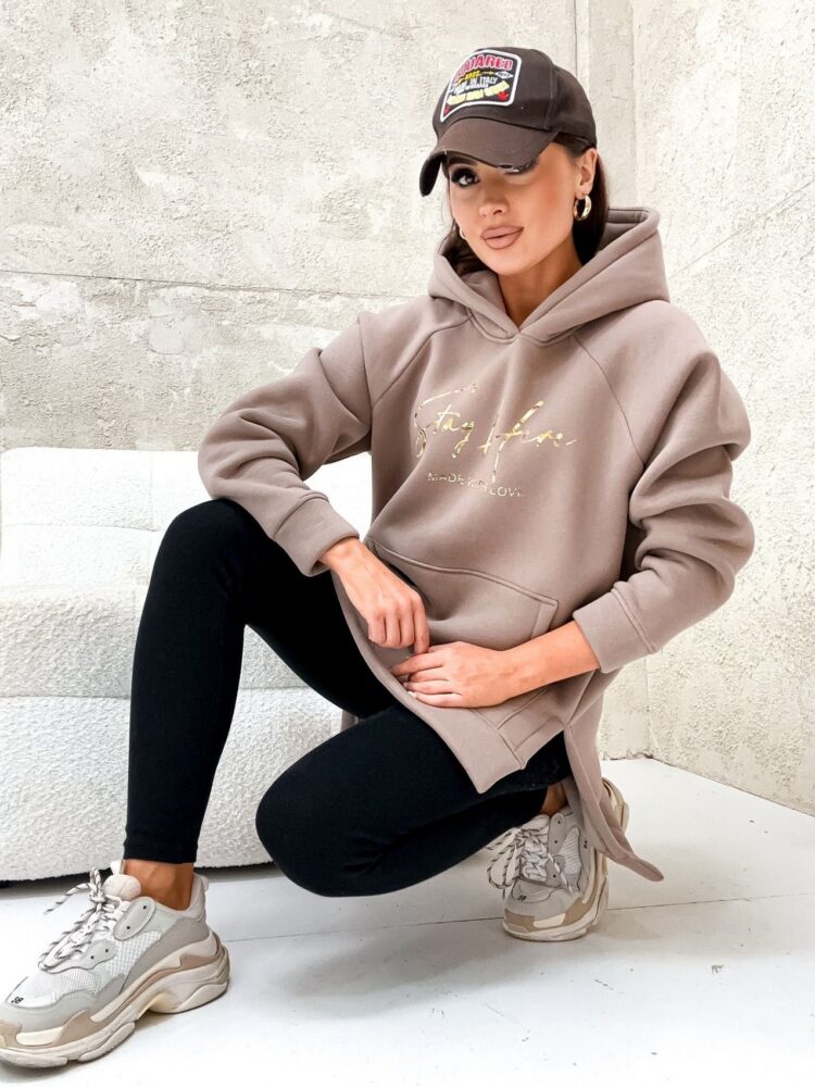 Insulated hooded sweatshirt