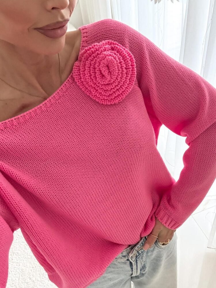 Spring jumper with rose