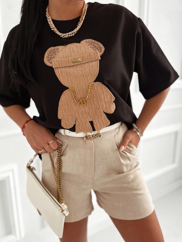 T shirt like a blouse Teddy bear thicker cotton