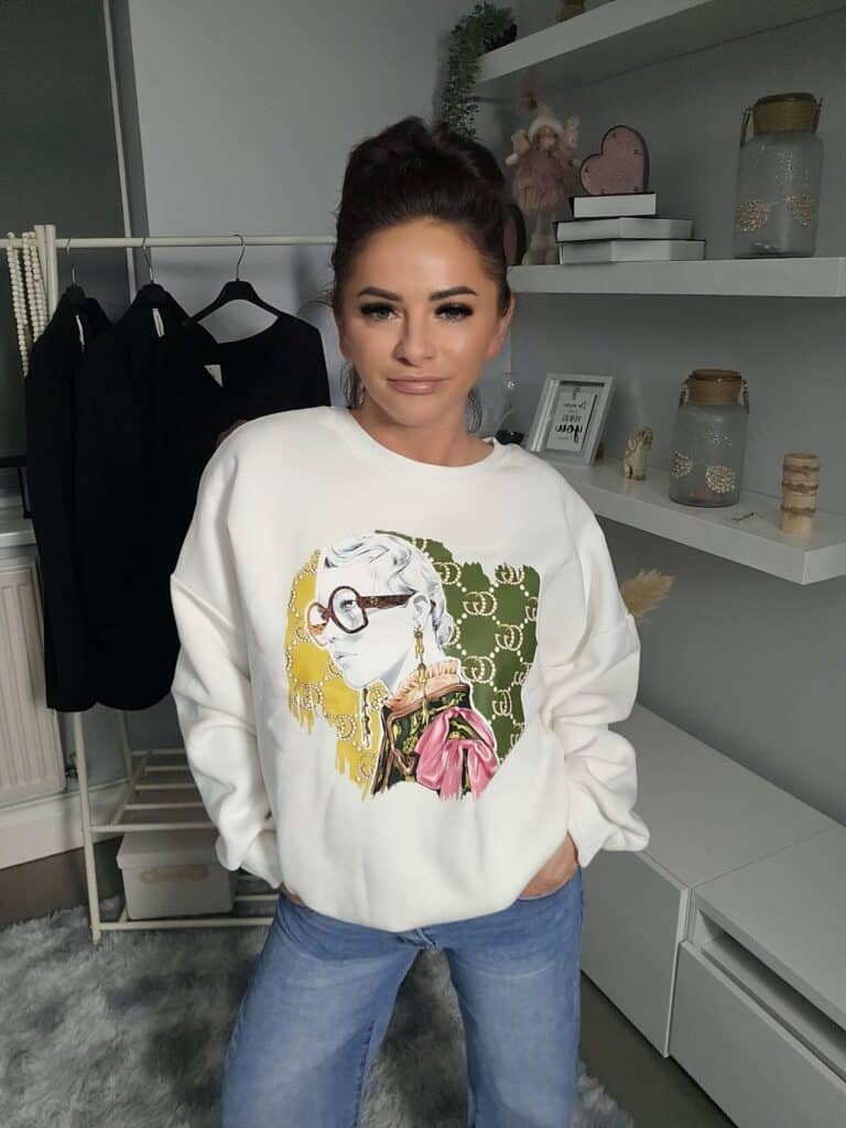 Ocieplane bluzy oversize różne nadruki 😍😍😍 - obrazek 8