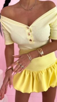 Heart buttons blouse