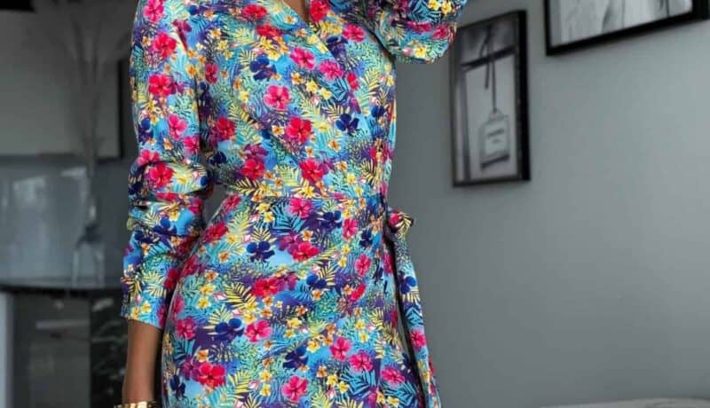 Diana asymmetrical envelope dress