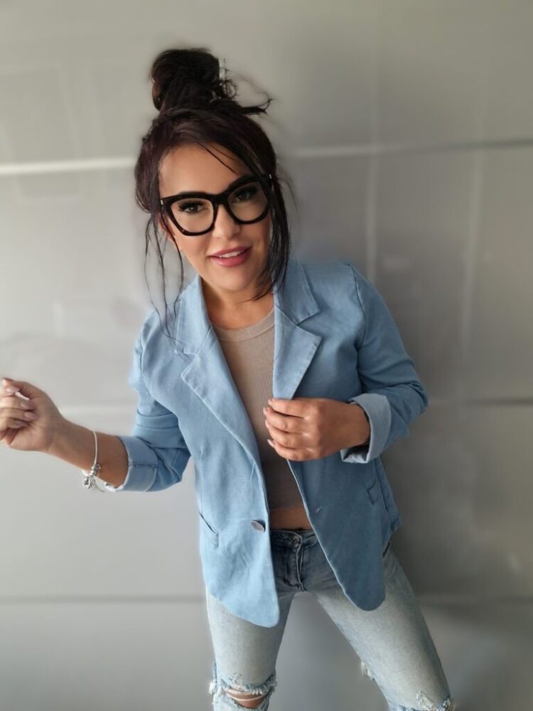 Marynarka bawełniana jeansowa - Image 2
