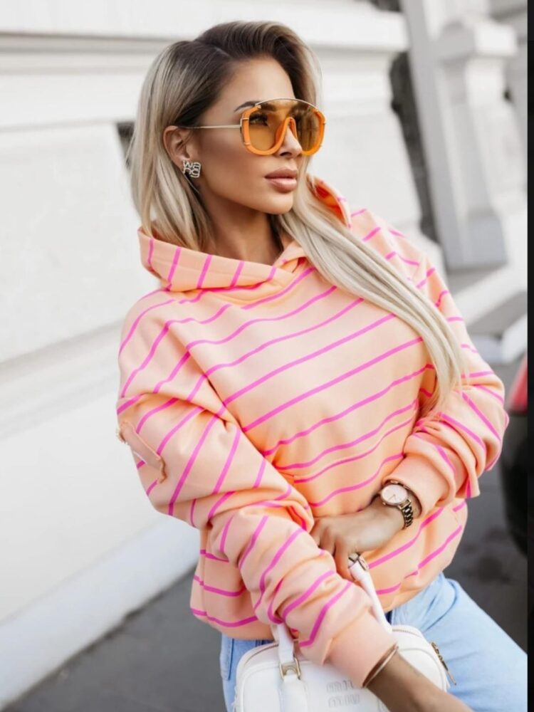 Bawełniana bluza w paski