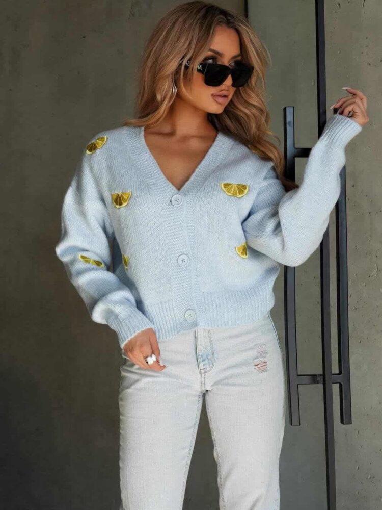 Sweter rozpinany cytryny Ola Bianka - Image 5