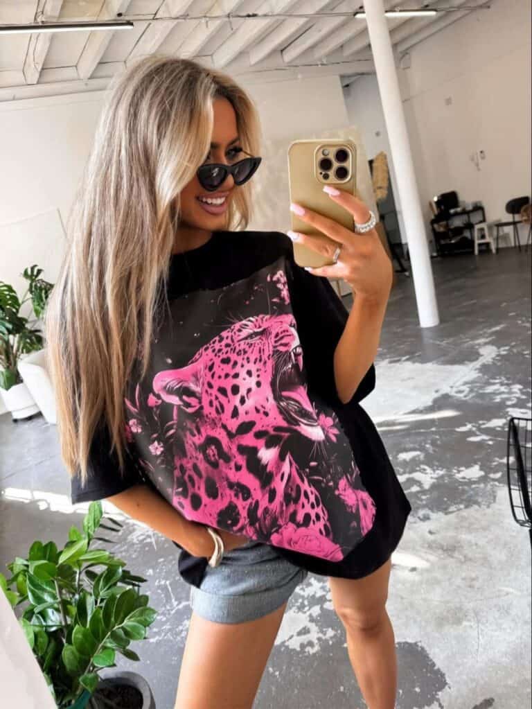 T Shirt oversize Tygrys Ola Bianka - Image 4