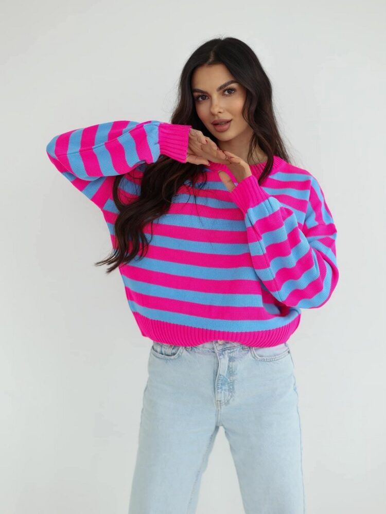 Wiosenny sweter w pasy - Image 2