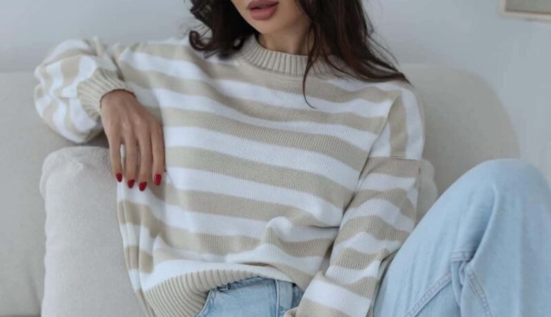 Spring striped jumper