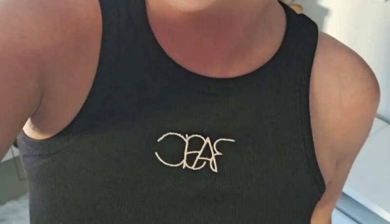 Strapless top basic embroidery