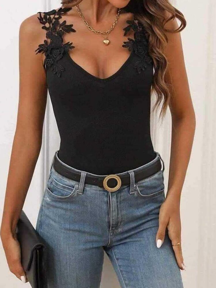 Cotton top lace straps