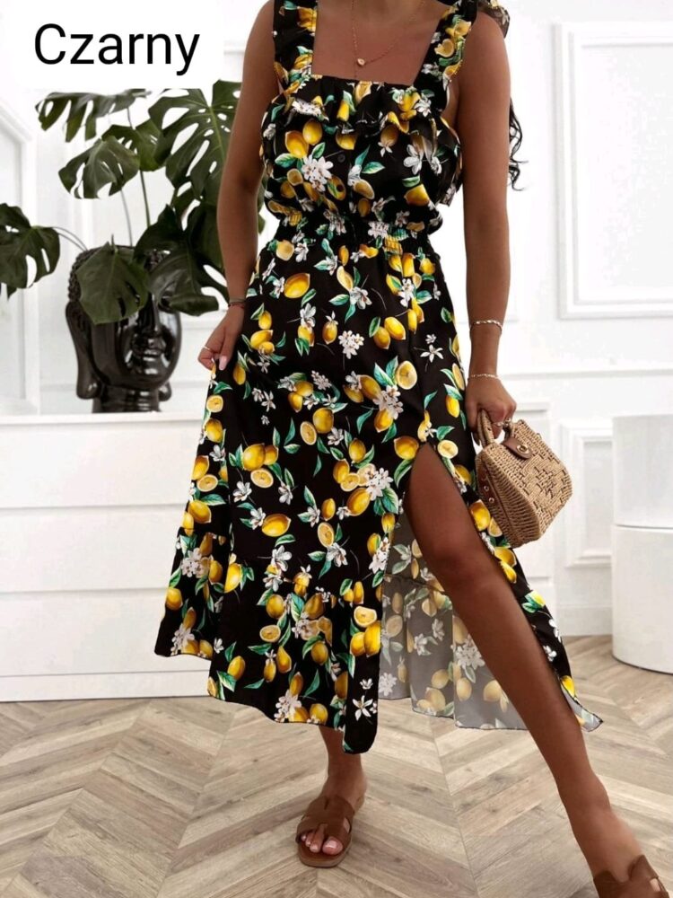 Strapless floral maxi dress