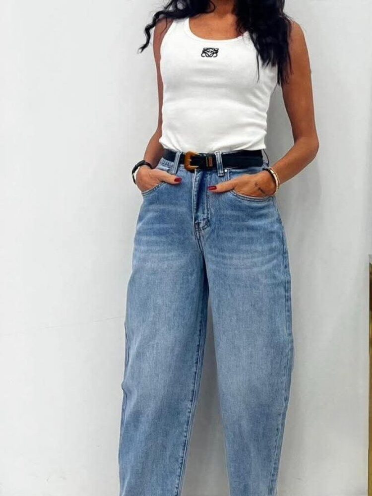 M.Sara Baloon jeans with belt