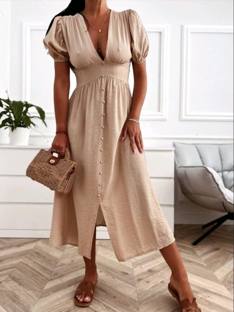 Sukienka letnia maxi guziczki - Image 3