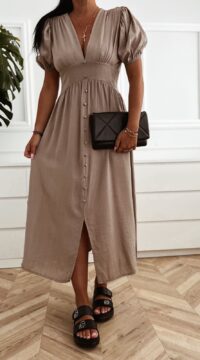 Summer maxi button-down dress