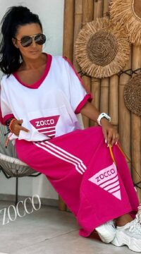 Skirt and blouse set Zocco fuchsia