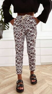 Viscose sporty cigarette trousers
