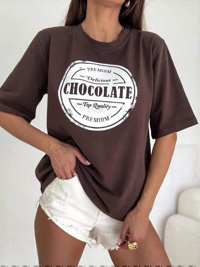 Gładki T shirt Chocolate biały czekolada - Image 8