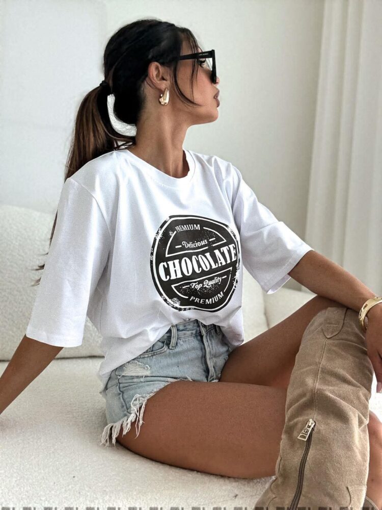 Smooth T shirt Chocolate white chocolate