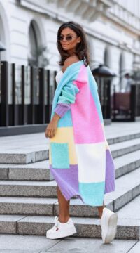 Multicolour cardigan squares
