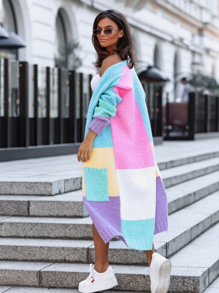 Multicolour cardigan squares