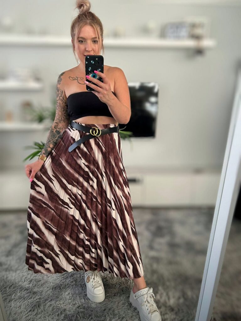 Spódnica plisowana oreo zebra - Image 6