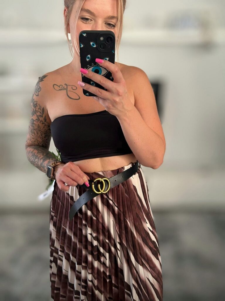 Spódnica plisowana oreo zebra - Image 4