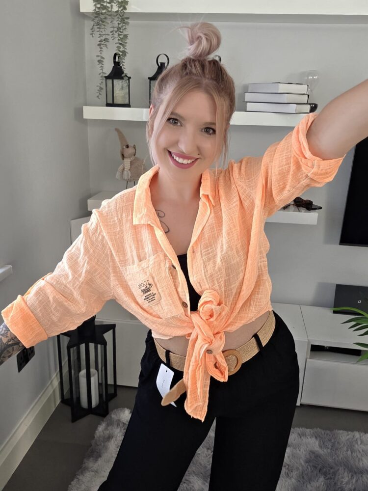 Tiered cotton shirt