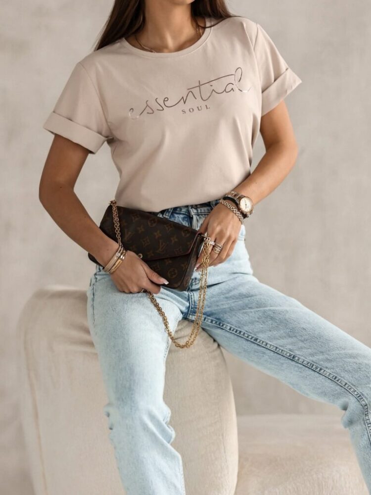 T shirt Essential różowy granat biały - obrazek 9