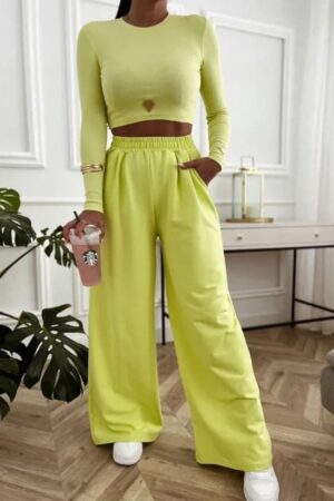 Komplet Fire Vibes spodnie i crop top