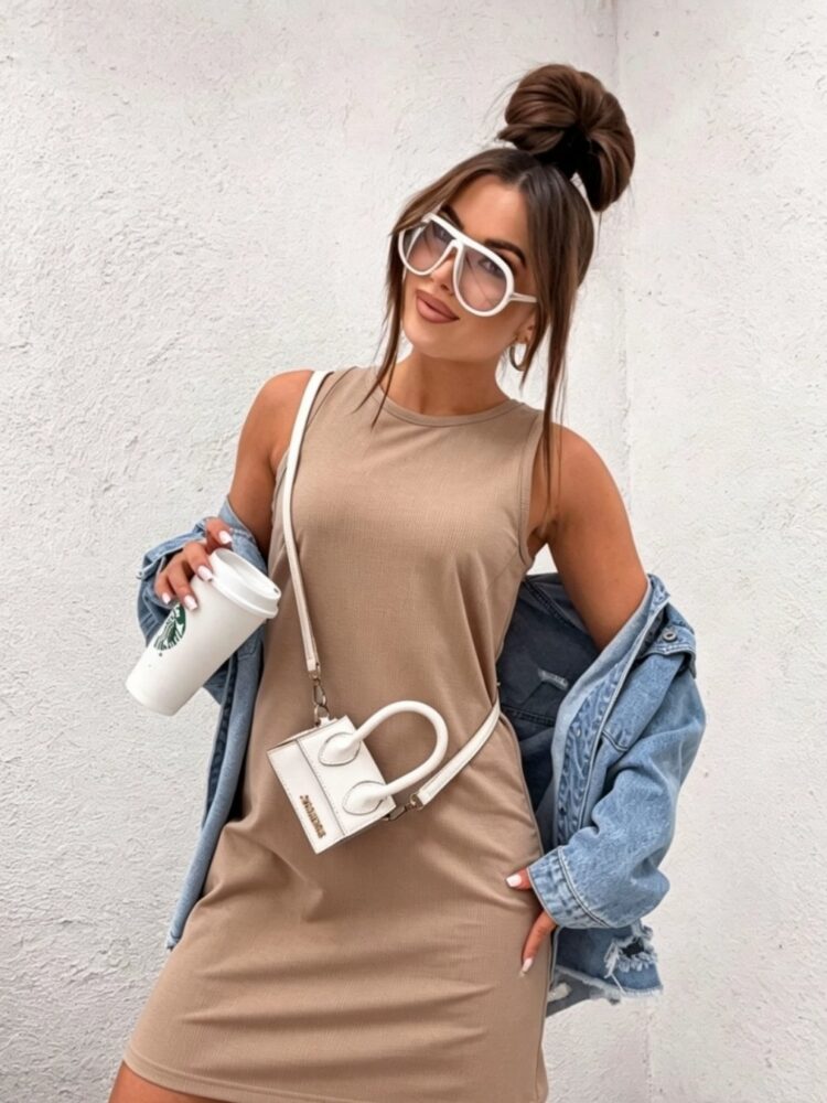 Klasyczna sukienka bawełniana casual 
