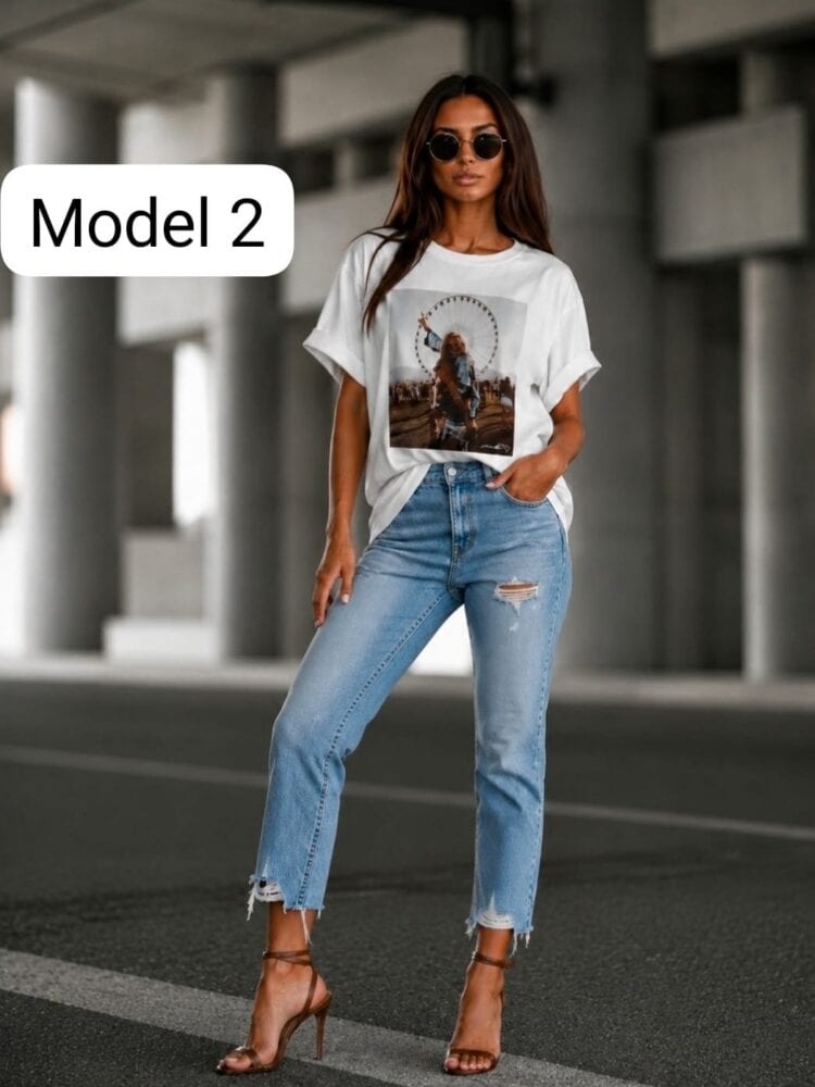 T shirt Ferris Wheel asymetryczny - obrazek 3