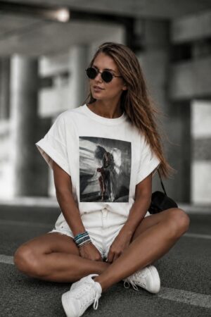 T shirt Angel Wings asymetryczny