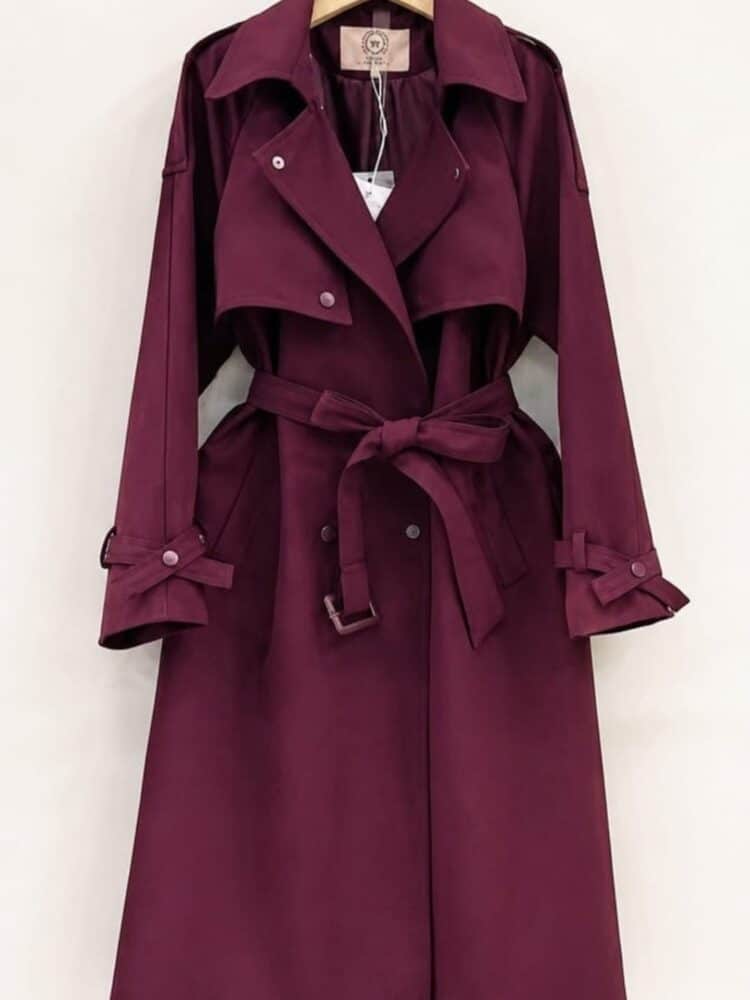 Trench coat – burgundy
