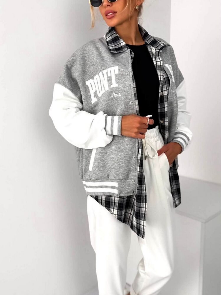 Bluzo-kurtka w stylu varsity