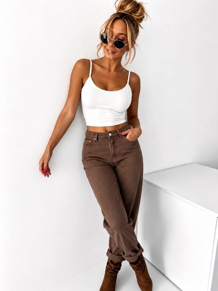 Mom Fit Trang stylizowane na L'evis