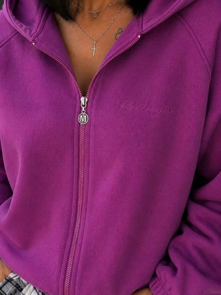 Millagro hooded zip-up jumper