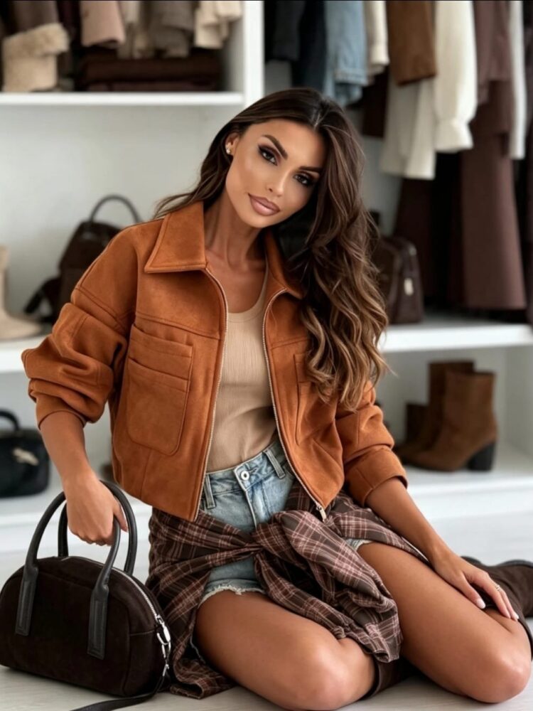 Red jacket with pockets and a collar  HIT