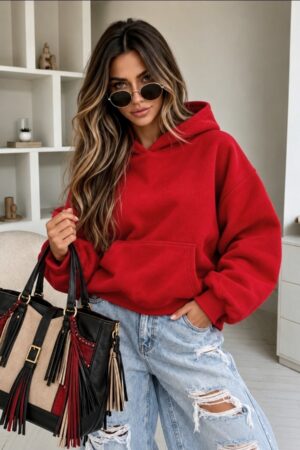Ocieplana bluza basic kaptur